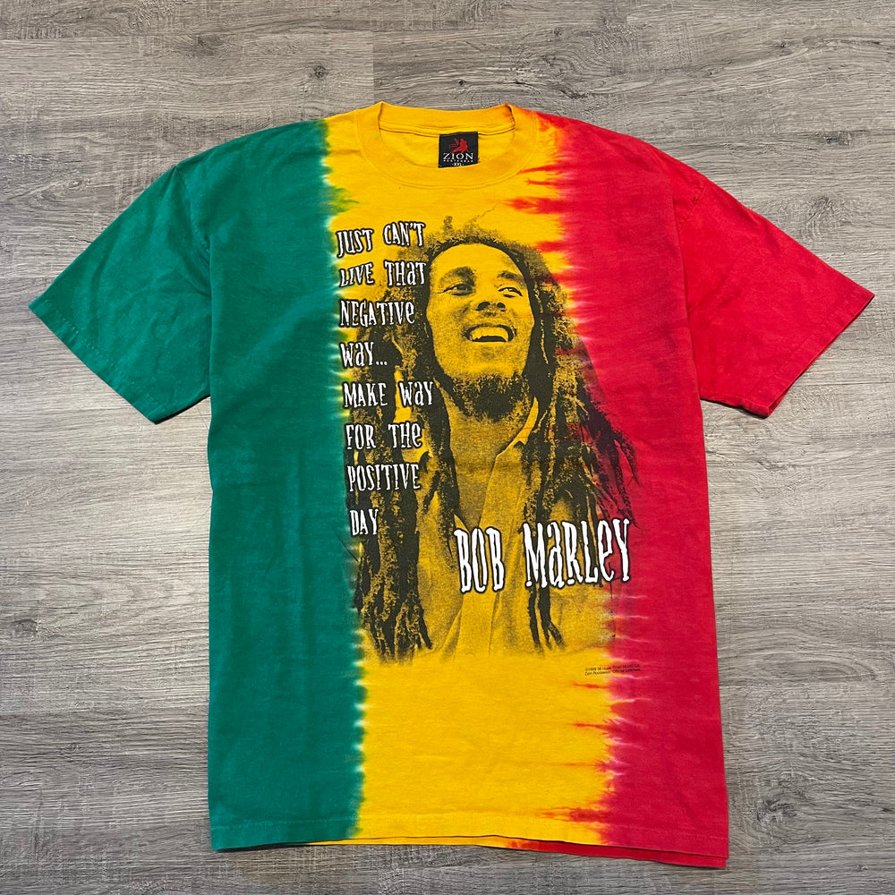 Vintage 1999 BOB MARLEY Tie Dye Band Tshirt