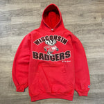 Vintage 90's University of WISCONSIN Badgers Varsity Hoodie Sweatshirt