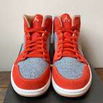 Air Jordan 1 Mid Denim Red Size 10.5 W/Box