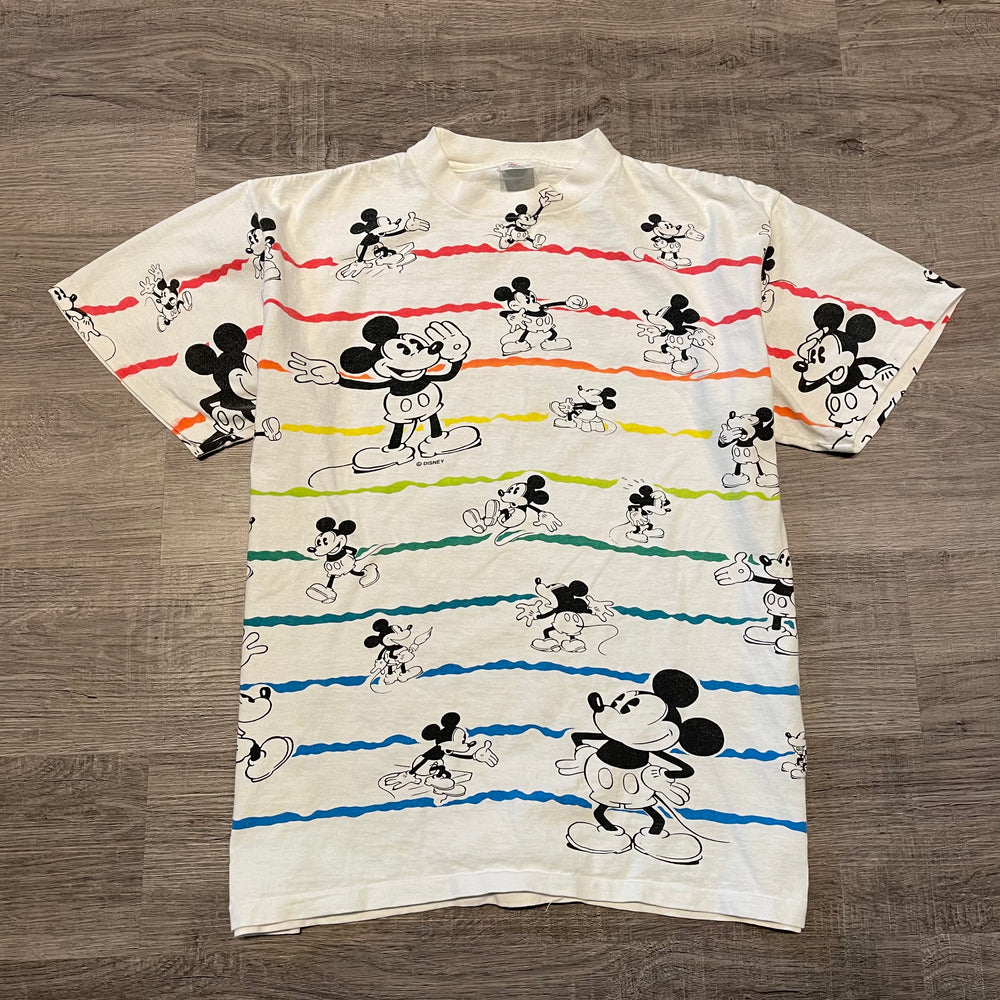 Vintage 90's DISNEY Mickey Mouse All Over Print Tshirt