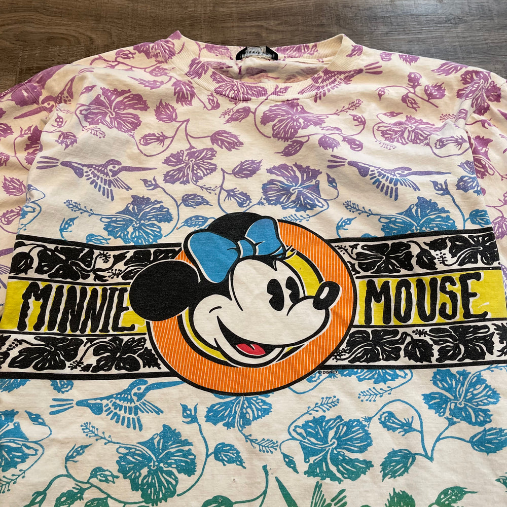 Vintage 90's DISNEY Minnie Mouse All Over Print Tshirt