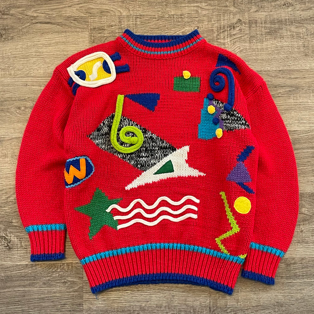 Vintage 90's Geometric KNIT Sweater