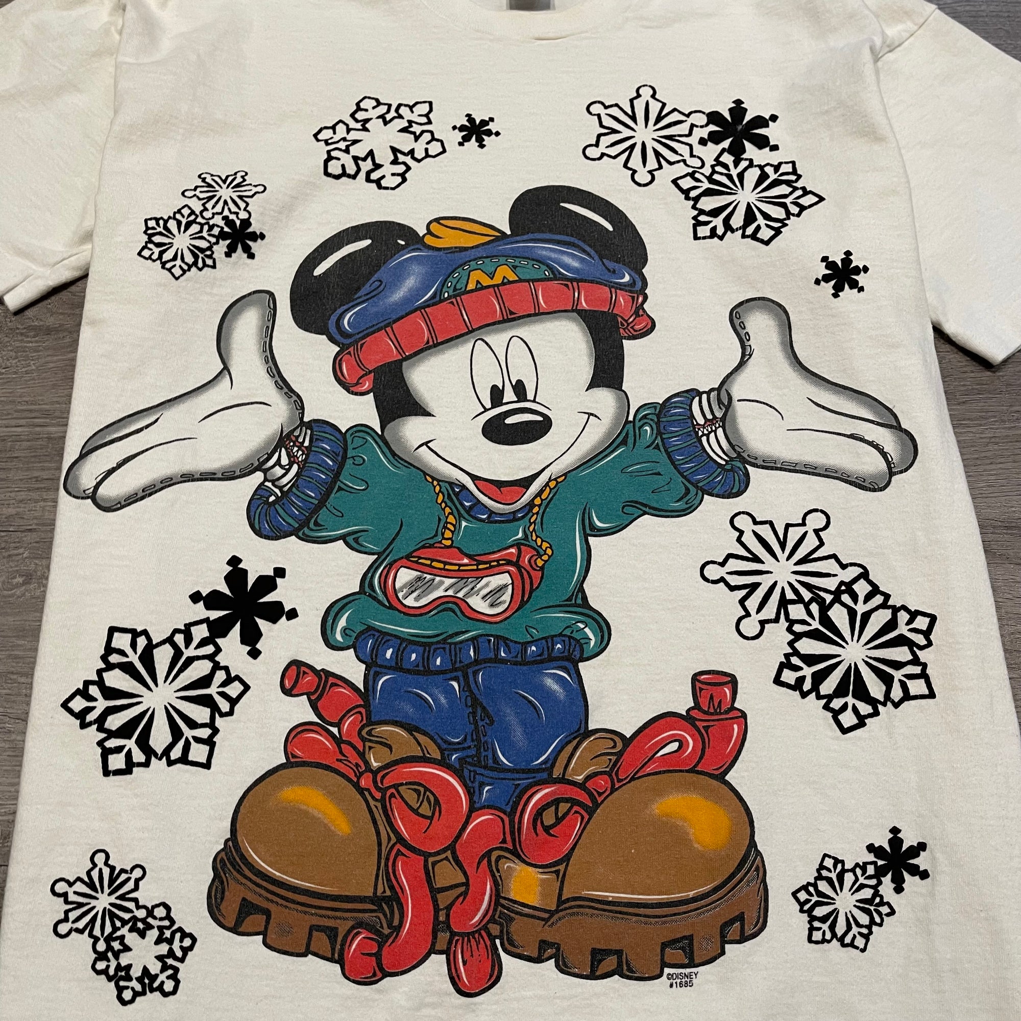 Instincts 90\'s – DISNEY Jumbo Tshirt Print Mickey Vintage Vintage Mouse