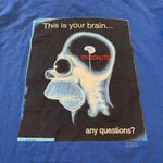 Vintage 2001 THE SIMPSONS "Your Brain on Donuts" Tshirt